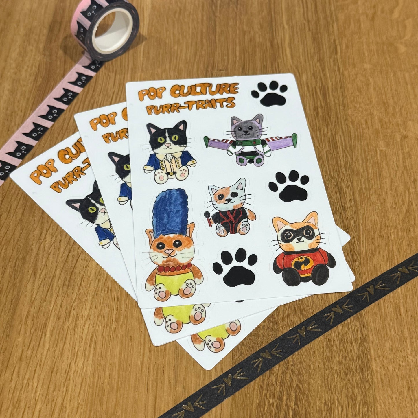 Pop Culture Purr-traits | Sticker Sheet