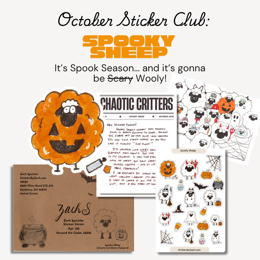 October Sticker Club | Spooky Sheep