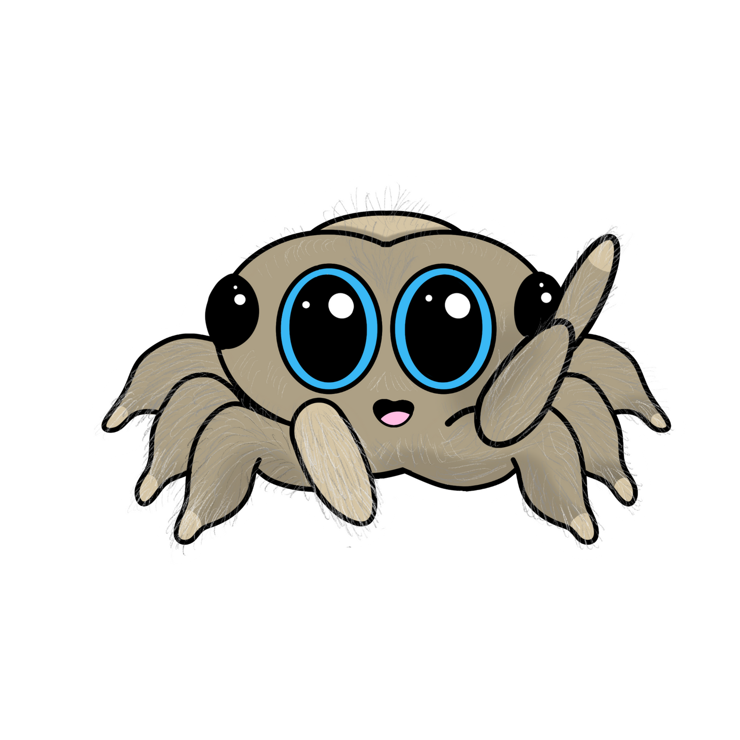 Jumping Spider Says Hi | Single Vinyl Sticker