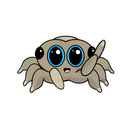 Jumping Spider Says Hi | Single Vinyl Sticker