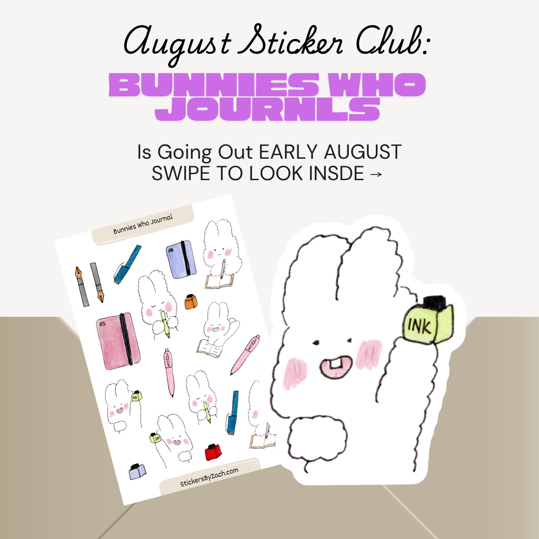 August Sticker Club | Bunnies Who Journal
