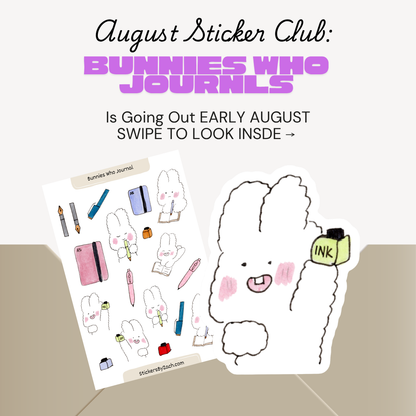August Sticker Club | Bunnies Who Journal