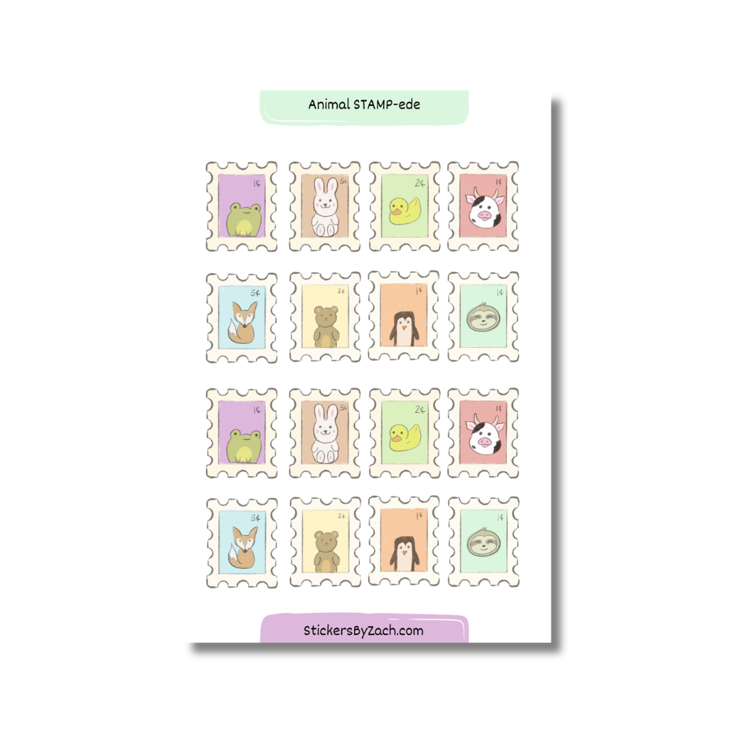 Animal STAMP-ede | Translucent Sticker Sheet