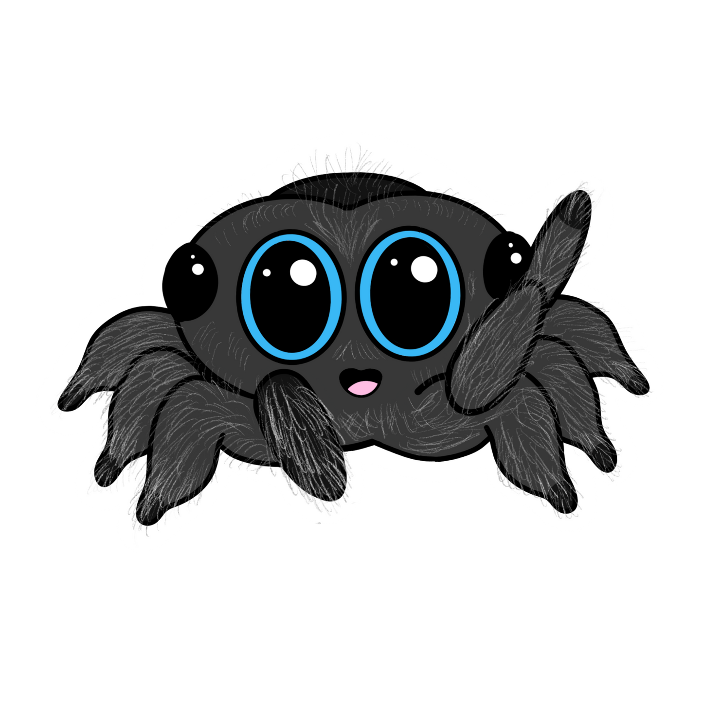 Jumping Spider Says Hi | Single Vinyl Sticker