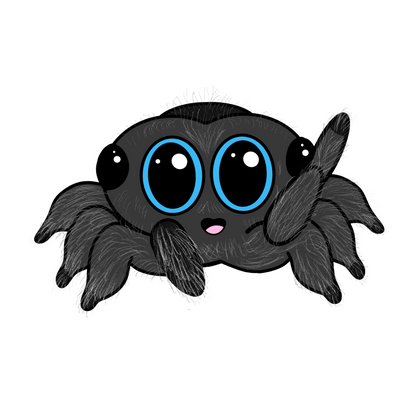 Jumping Spider Says Hi | Single Vinyl Sticker