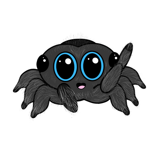 Jumping Spider Says Hi | Single Vinyl Sticker