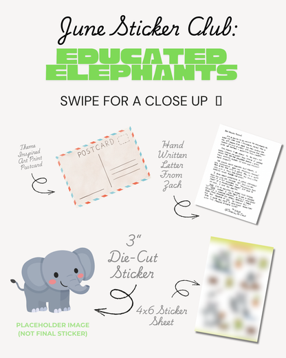 September Sticker Club | Educated Elephants