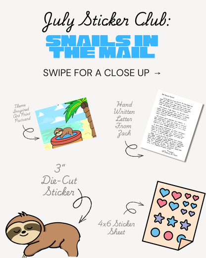 July Sticker Club | Summertime Sloths