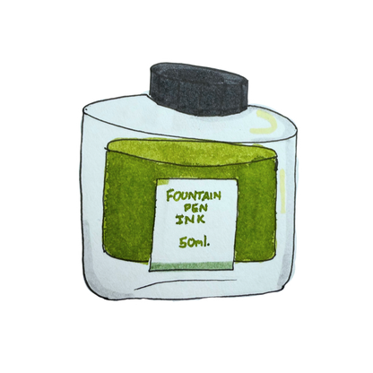 Fountain Pen Ink Bottle | Single Vinyl Sticker