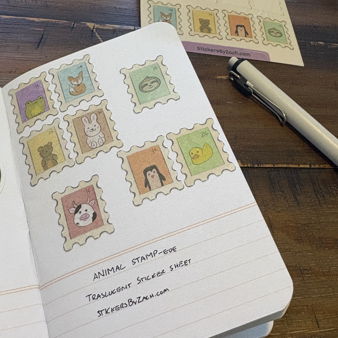 Animal STAMP-ede | Translucent Sticker Sheet