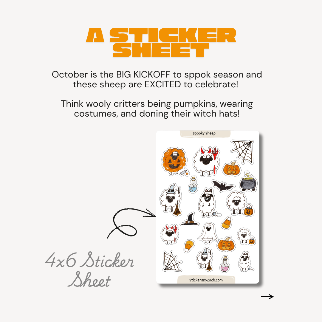 October Sticker Club | Spooky Sheep