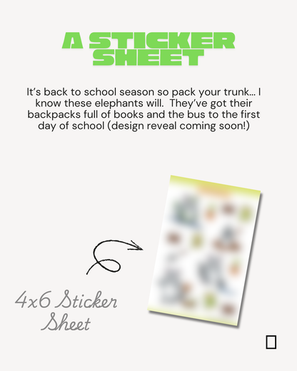 September Sticker Club | Educated Elephants