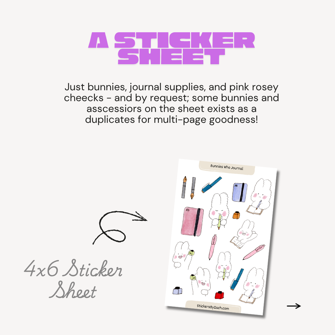 August Sticker Club | Bunnies Who Journal