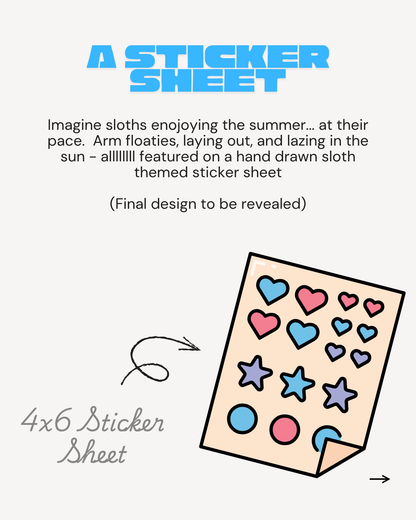 July Sticker Club | Summertime Sloths