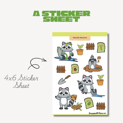 Rascally Raccoons | Sticker Sheet