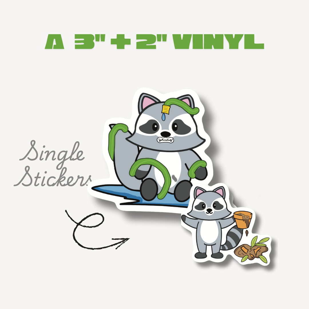 May Sticker Club | Rascally Raccoons