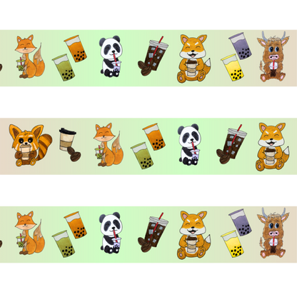 (PRE-ORDER) Animals, Coffee & Boba | Washi Tape
