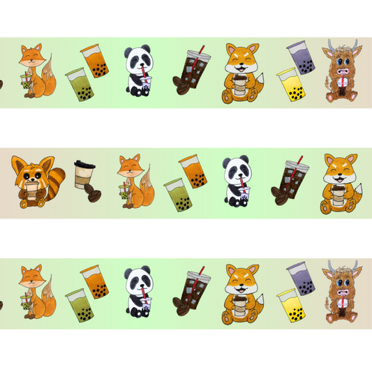 (PRE-ORDER) Animals, Coffee & Boba | Washi Tape