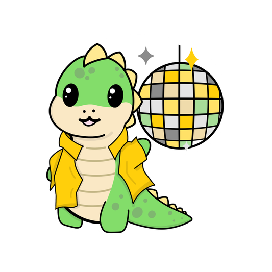 Disco Dino Holographic | Single Vinyl Sticker