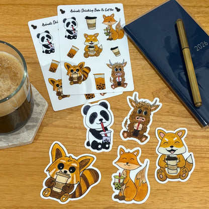 BUNDLE: Animals Drinking Boba & Tea Collection | Save 25%