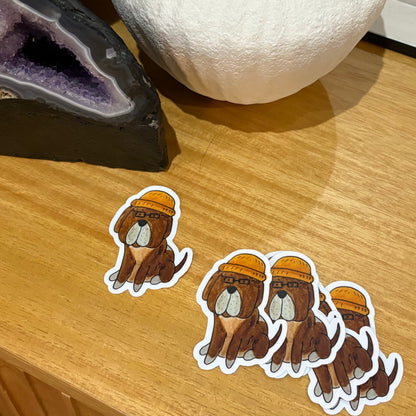 Hipster Hound | Single Vinyl Sticker