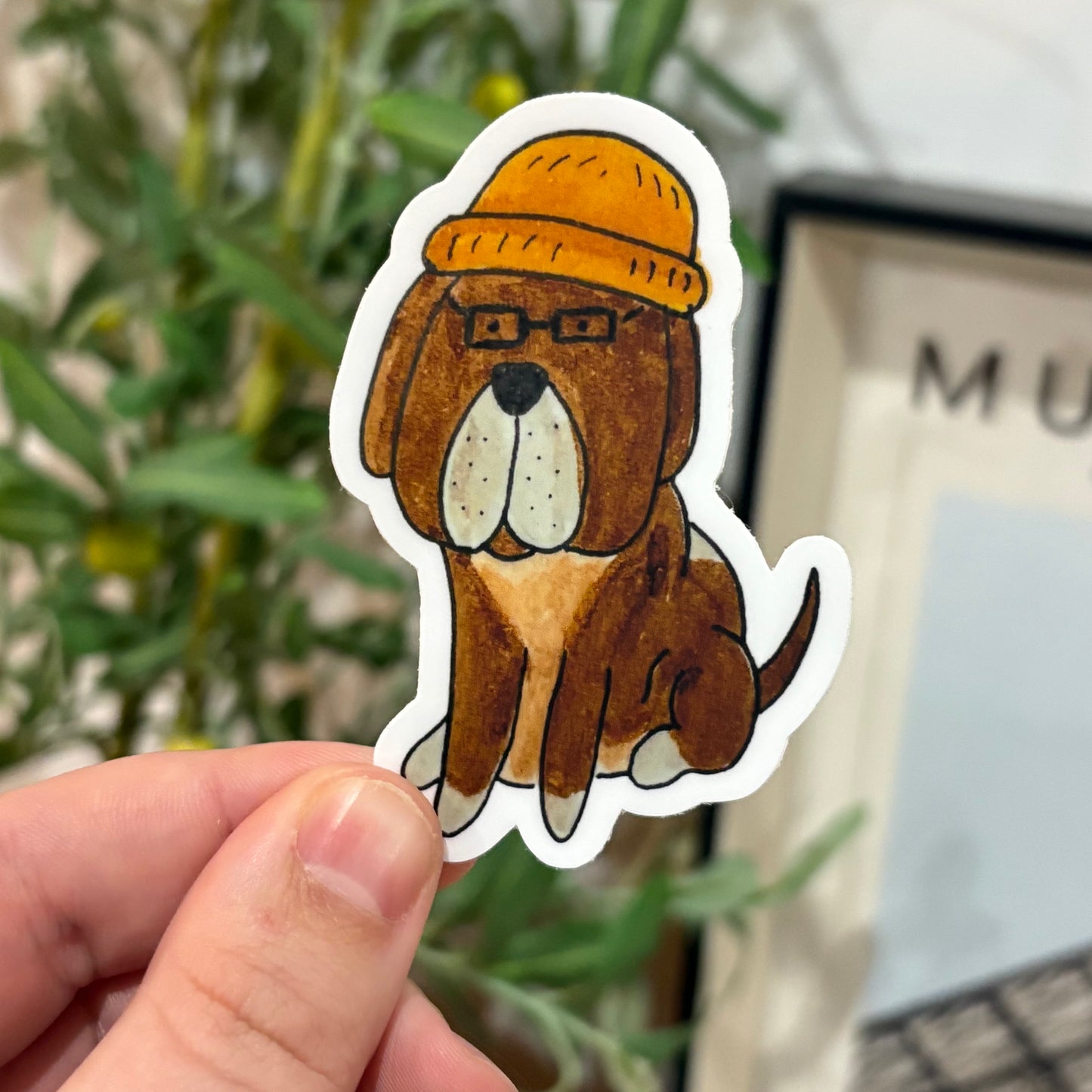 Hipster Hound | Single Vinyl Sticker