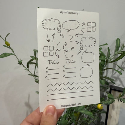 Joy of Journaling I  | Washi Sticker Sheet