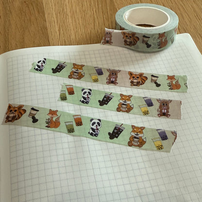 Animals, Coffee & Boba | Washi Tape