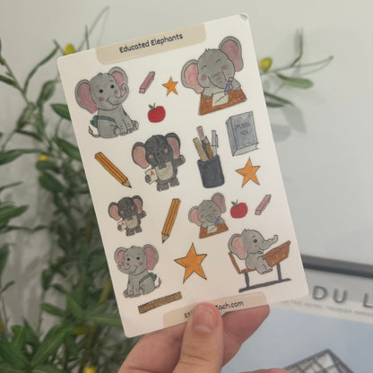 Educated Elephants | Sticker Sheet