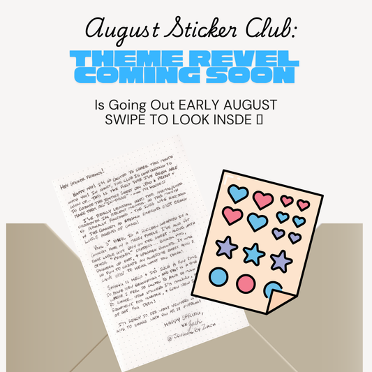 August Sticker Club | Theme Reveal Coming Soon