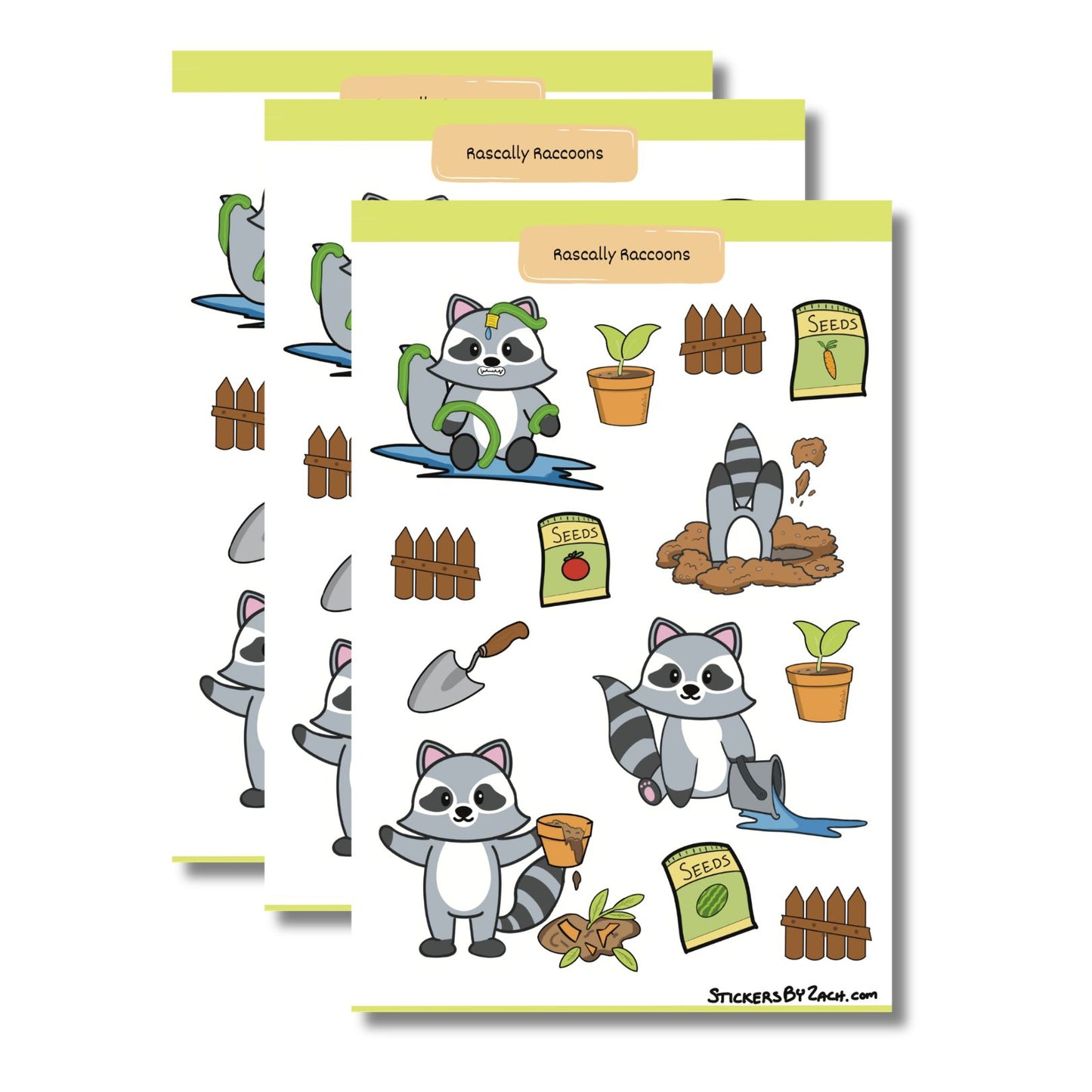 Rascally Raccoons | Sticker Sheet