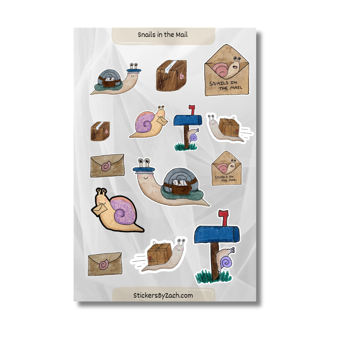 Snails in the Mail | Sticker Sheet