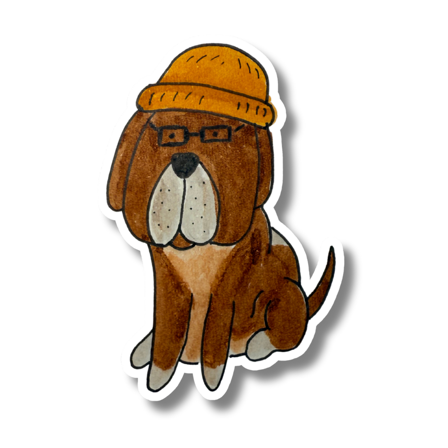 Hipster Hound | Single Vinyl Sticker