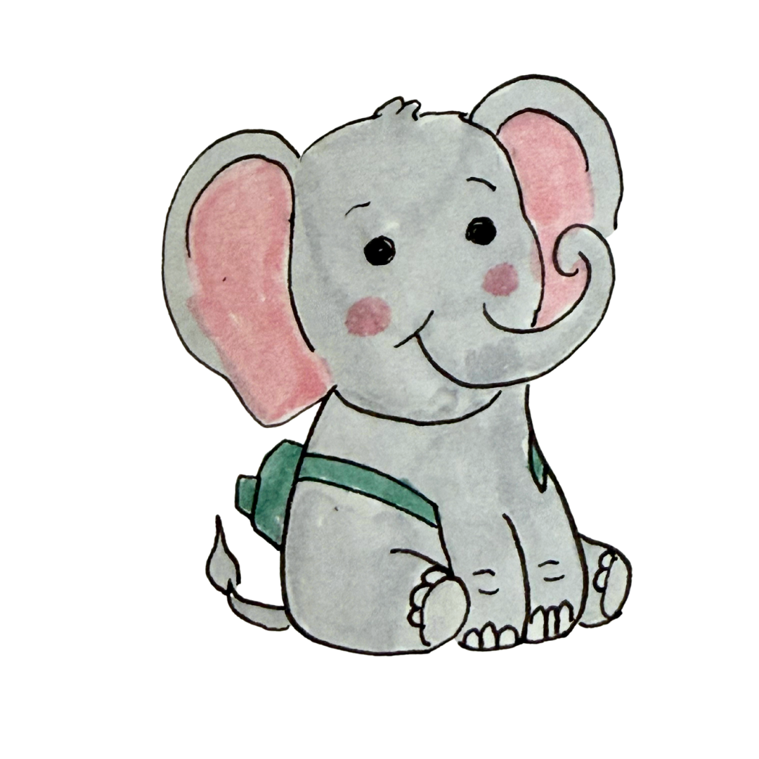 Back to School Elephant | Single Sticker
