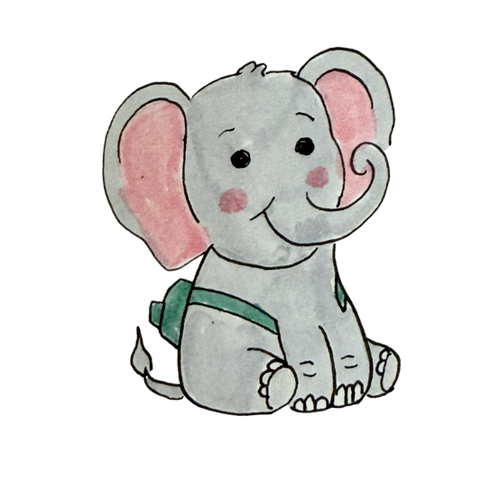 Back to School Elephant | Single Sticker