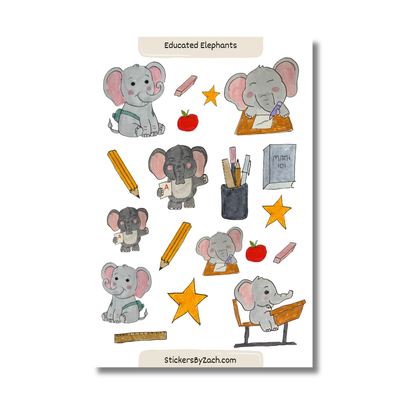 Educated Elephants | Sticker Sheet
