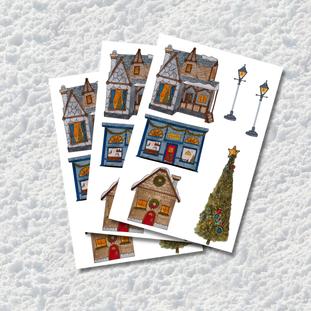Holiday Village Sticker Sheet – StickersByZach