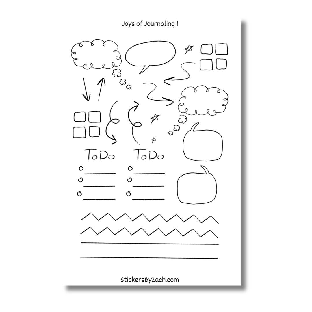 Joy of Journaling I  | Washi Sticker Sheet