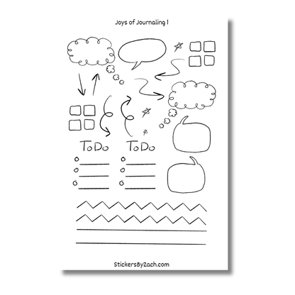 Joy of Journaling I  | Washi Sticker Sheet